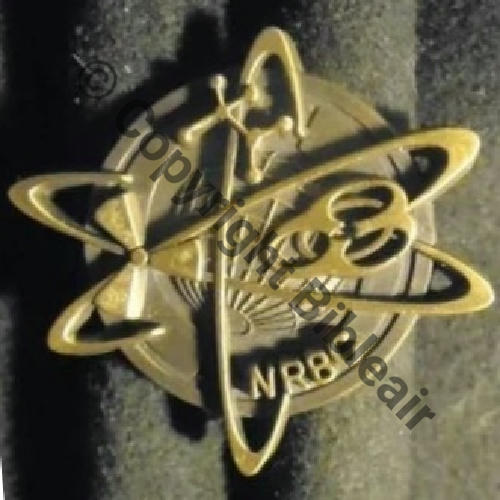 NRBC  GS.174 BREVET AGUERRISSEMENT NRBC BRONZE  De 2Griffes Dos lisse scintillant Src.parotict 17Eur11.25 